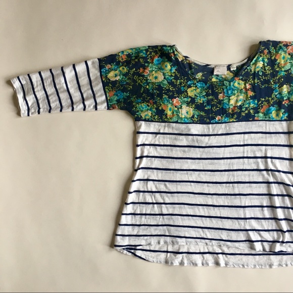 Anthropologie Split Stripes Pullover - Picture 3 of 7